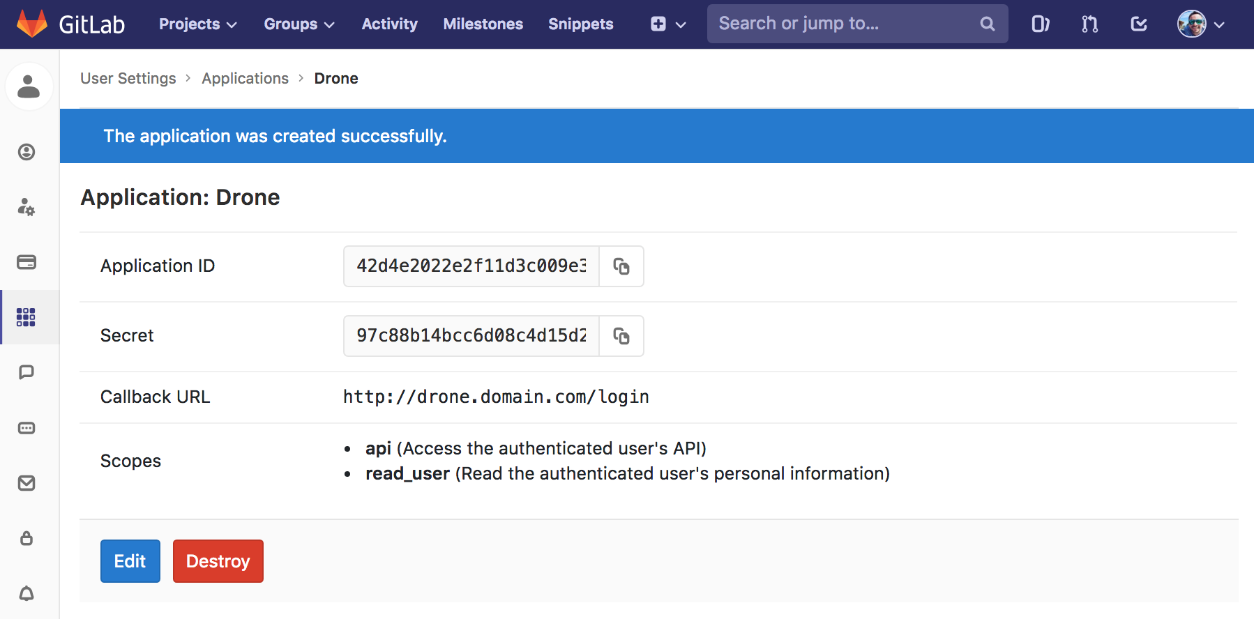 与 GitLab 集成 Drone CI 中文文档